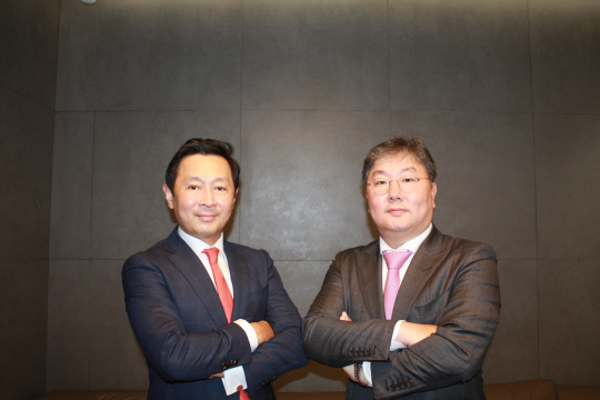 마이퍼스트에셋자산운용의 김지성(왼쪽) 대표와 김재학대표.