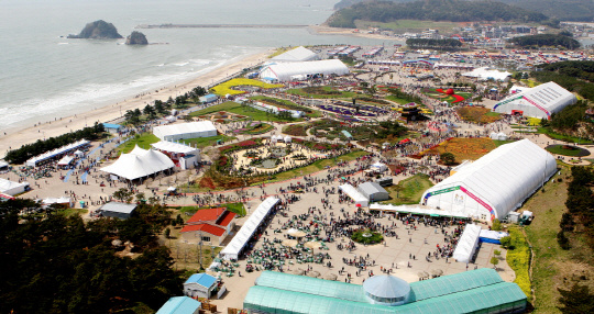 2009년 태안 안면도 꽃지 해수욕장에서 열린 ‘국제꽃박람회’ 모습. /사진제공=태안군