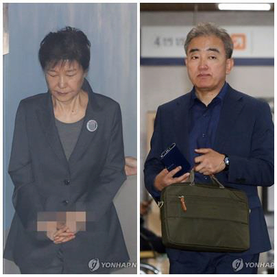 박근혜 전 대통령과 유진룡 전 문화체육관광부 장관/연합뉴스