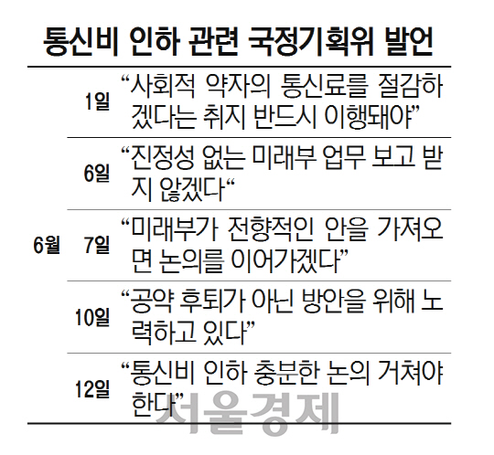 통신비 인하 관련 국정기획위 발언