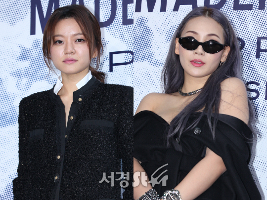 고아성과 씨엘(CL)이 21일 오후 서울 용산구 한남동에 위치한 미술관에서 열린 한 패션브랜드 전시를 기념하는 포토월 행사에 참석해 포토타임을 갖고 있다.
