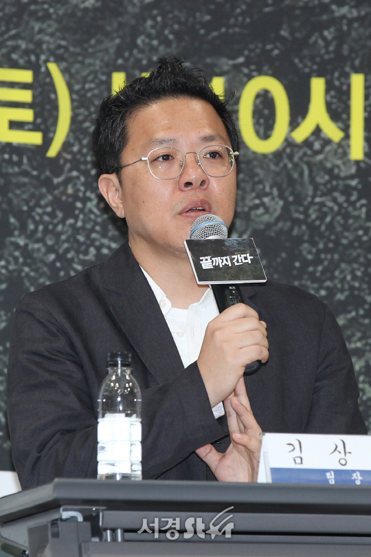 김상무 팀장이 22일 오후 서울 영등포구 여의도동 KBS 신관 웨딩홀에서 열린 KBS 새 프로그램 ‘강력반X-파일 끝까지 간다’ 제작발표회에 참석했다.