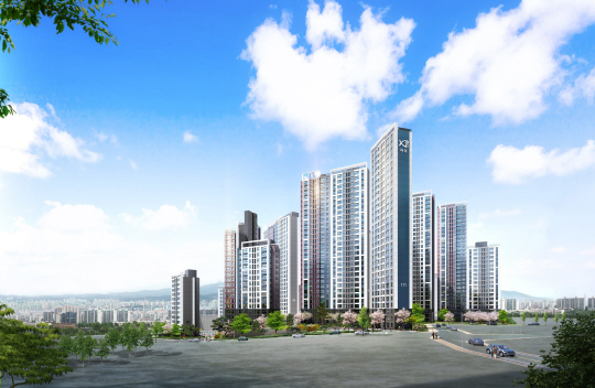 GS건설이 서울 영등포구 신길뉴타운에 분양하는 ‘신길센트럴자이’ 투시도. /GS건설 제공