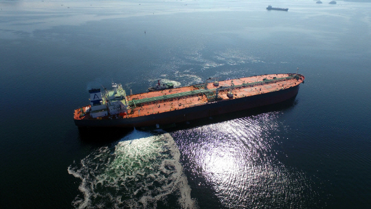성동조선해양이 지난 2016년 그리스 키클라데스에 인도한 15만8,000톤급 원유운반선 모습./사진제공=성동조선