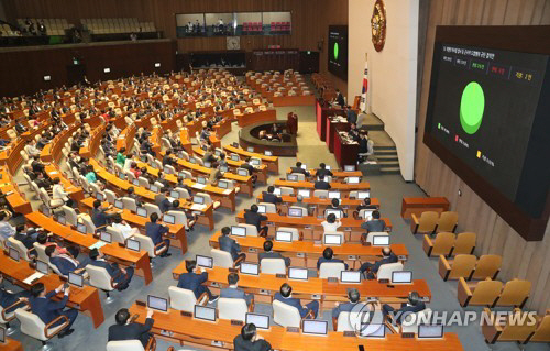 18일 국회는 본회의를 열어 박정화·조재연 대법관 후보자의 임명동의안을 통과시켰다./연합뉴스