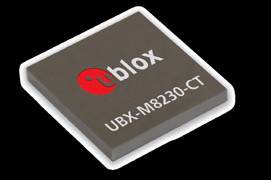 유블럭스가 내놓은 고성능·초전력 위성 항법 시스템(GNSS) 칩 ‘UHX-M8230-CT’./사진제공=유블럭스