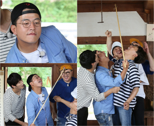 ‘1박 2일’ 김준호, 대형젓가락 들고 ‘고기야 이리오너라~’ 혓바닥 마중