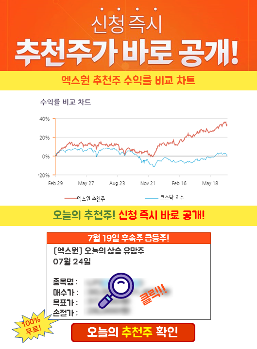 ▲ 매일 시장상황에 따른 최적에 종목 추천중인 '엑스원 즉시추천' 서비스