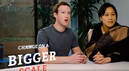 마크 저커버그(왼쪽) 페이스북 CEO가 자신의 페이스북 계정에 올려 놓은 ‘챈 저커버그 이니셔티브’ 활동 영상. 이 영상에는 저커버그의 부인 프리실라 챈(오른쪽)도 함께 등장한다/페이스북
