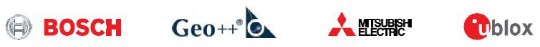 보쉬·지오플러스플러스·미쓰비시전기·유블럭스 로고 이미지