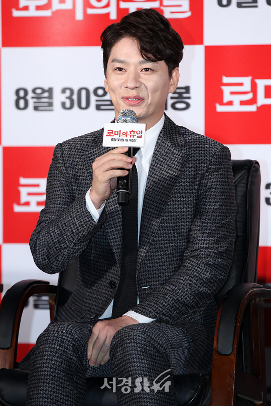 배우 정상훈이 8일 오전 서울 중구 동대문 메가박스에서 열린 영화 ‘로마의 휴일’ 제작보고회에 참석했다.