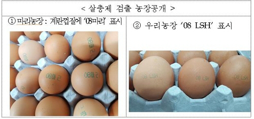 살충제 검출 농장 계란, ‘08마리’·‘08 LSH’ 생산자명 확인해야