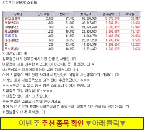 ▲스피드 전문가 회원 후기/실제계좌