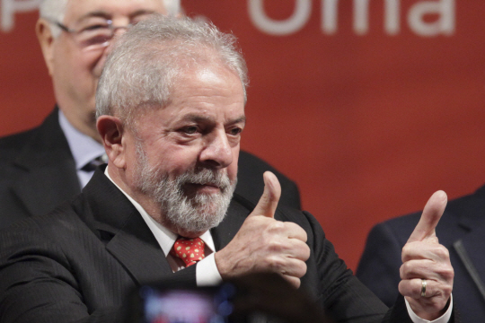 루이스 이나시우 룰라 다 시우바 전 브라질 대통령/브라질리아=AP연합뉴스