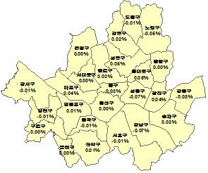 서울 구별 아파트 가격 변동률/사진=연합뉴스