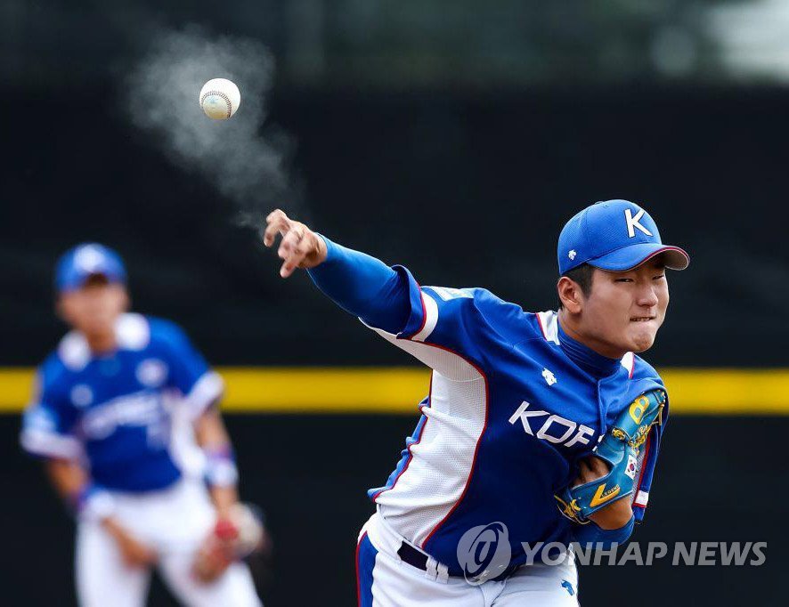 한국 청소년 야구대표팀, 미국에 0-2패배...연승 행진 마감
