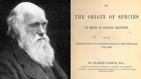 찰스 다윈과 그가 쓴 ‘종의 기원’ 표지.