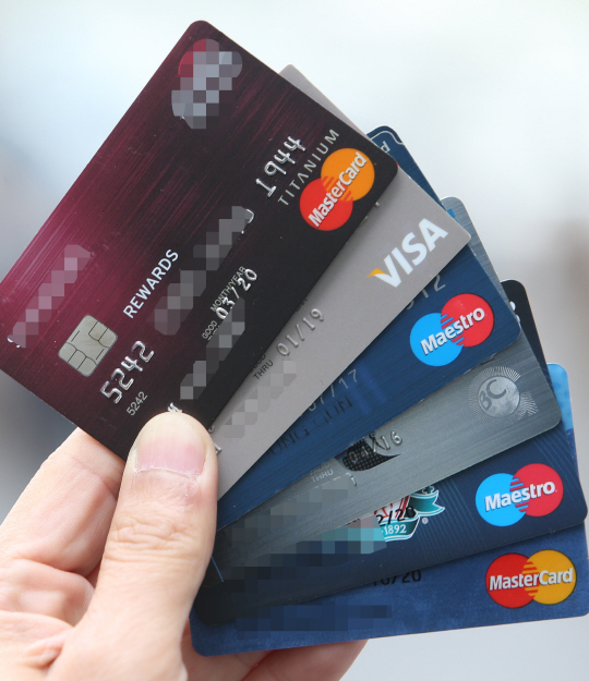 음식점에서 신용카드를 통해 더치페이가 가능해진다. 국내에서 발급되는 신용카드 모음. /연합뉴스