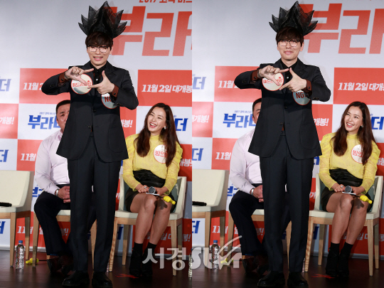 배우 이동휘가 25일 오전 서울 중구 동대문 메가박스에서 열린 영화 ‘부라더’ 제작보고회에 참석했다.