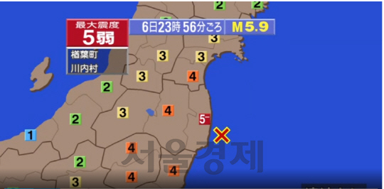후쿠시마현 인근서 규모 5.9 지진…여진 우려