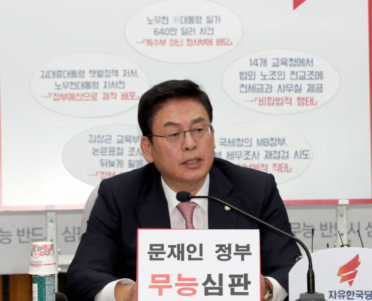 한국당, 친박 청산 놓고 투톱 온도차