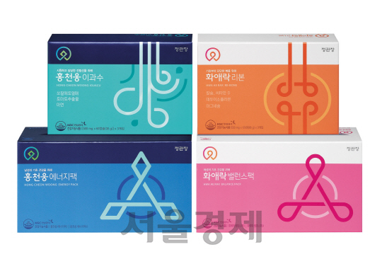 KGC인삼공사가 출시한 남성·여성 맞춤형 건강기능식품 4종 모습. / 사진제공=인삼공사