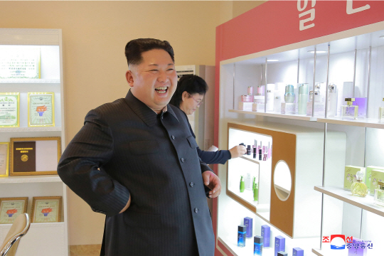 북한 김정은 '세계 유명 화장품과 경쟁' 지시