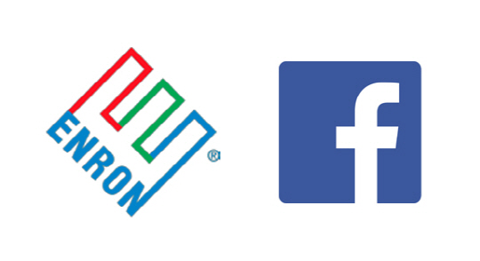 (좌) 엔론, (우) 페이스북 로고
