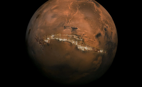 화성(Mars)에서 빛나고 있는 미래 도시 상상도. / 마스시티디자인 제공