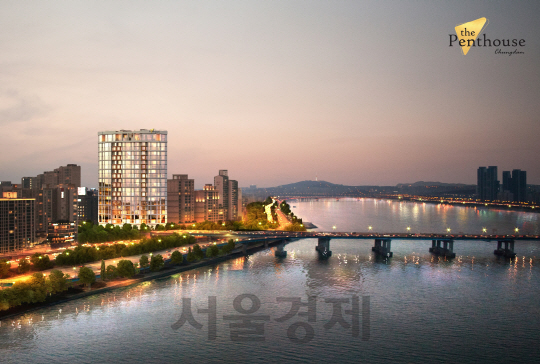서울 강남구 청담동 ‘호텔 엘루이’ 자리에 들어설 ‘더펜트하우스 청담’ 조감도. /사진제공=현대건설
