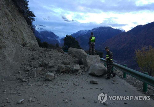 중국 티베트 자치구서 규모 6.3 지진…中지진국, 6.9로 발표