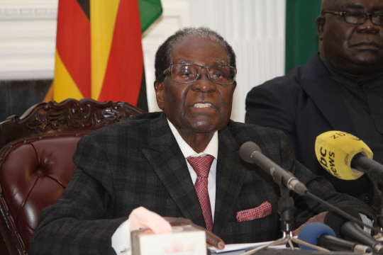 로버트 무가베 짐바브웨 대통령. /신화연합뉴스