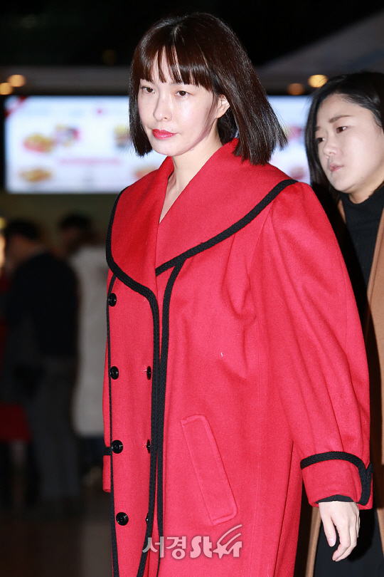 배우 안지혜가 22일 오후 서울 성동구 행당동 왕십리CGV에서 열린 영화 ‘실종2’ VIP시사회에 참석해 포토타임을 갖고 있다.