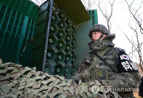 군이 최전방 지역에서 운용 중인 대북 확성기. 전방 10~20km 밖에서도 들을 수 있는 고출력 음향이 송출된다./연합뉴스