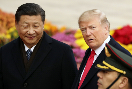 시진핑(왼쪽) 중국 국가주석과 도널드 트럼프 미국 대통령/베이징=AP연합뉴스