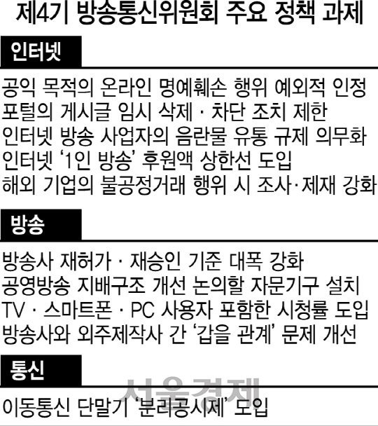 '공익'땐 온라인 명예훼손 배제…방송 재승인에 부당인사도 반영