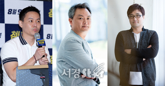 (왼쪽부터)영화 ‘청년경찰’ 감독 김주환, ‘범죄도시’ 감독 강윤성, ‘꾼’ 감독 장창원
