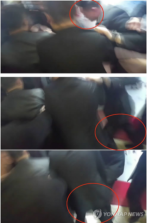 中 경호원, 한국 사진기자 폭행..“10 여명이 달려들어 구타”