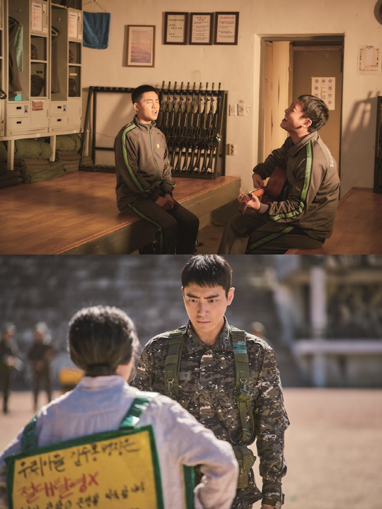 '신과함께' 김동욱-도경수-이준혁, '육군 변신' 스틸 공개