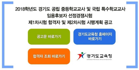 경기도교육청, 오늘(29일) 중등교사 임용고시 1차 합격자 발표...경쟁률은?