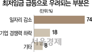 '최저임금 급등으로 일자리 타격'