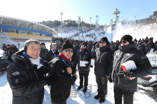 황창규 회장, 평창 직원 격려