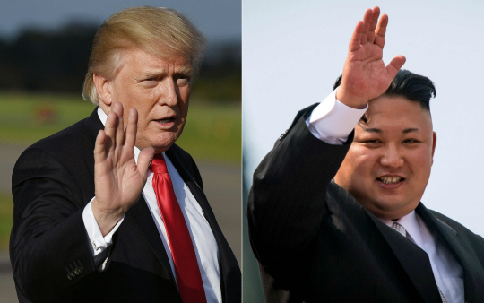 도널드 트럼프(왼쪽) 미국 대통령과 김정은 북한 국방위원장/AFP연합뉴스