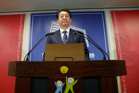 아베 신조 일본 총리 /도쿄=로이터연합뉴스