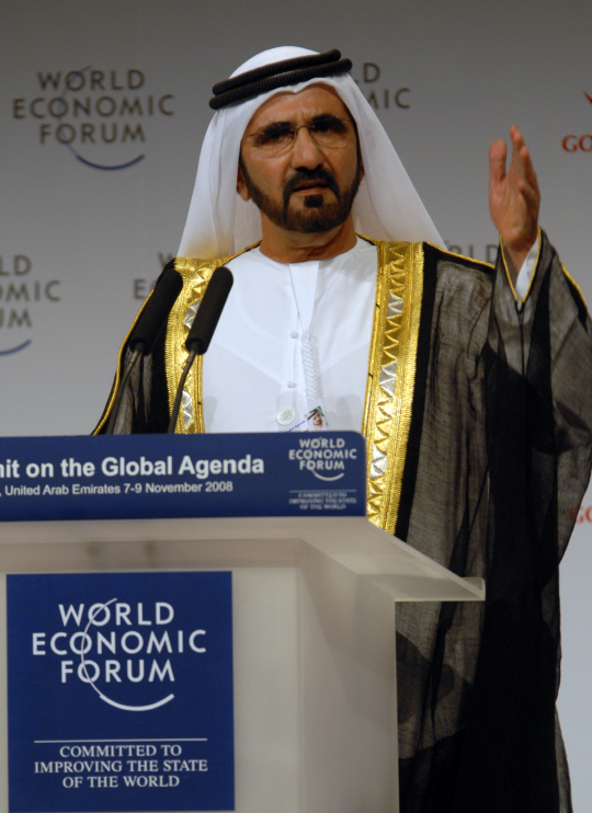 모하메드 빈 라시드 알 막툼 UAE 총리. 그는 두바이 국왕이자 만수르 UAE 부총리의 장인으로 신기술 도입에 적극적이다.