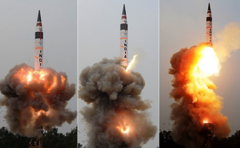 인도, 또 ICBM 시험발사…중국과 갈등 불거지나