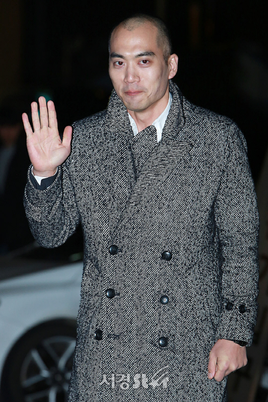 배우 안창환이 19일 오후 서울 영등포구 한 음식점에서 열린 tvn 수목드라마 ‘슬기로운 감빵생활’ 종방연에 참석하고 있다.
