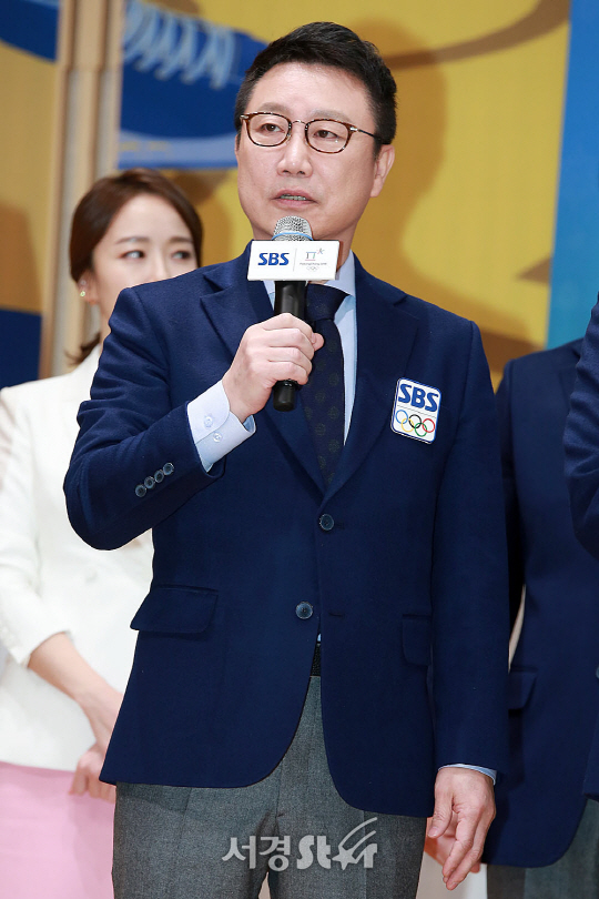 배기완 아나운서가 22일 오전 서울 양천구 목동 SBS 13층 홀에서 열린 SBS ‘평창올림픽 방송단 발대식‘에 참석했다.