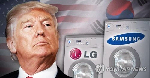 미국 정부가 22일(현지시간) 삼성·LG 등 외국산 세탁기와 태양광패널에 대해 세이프가드를 발동하기로 결정했다./ 연합뉴스
