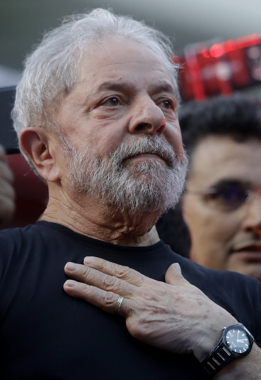 루이스 이나시우 룰라 다 시우바(72) 브라질 전 대통령의 모습./AP Photo=연합뉴스
